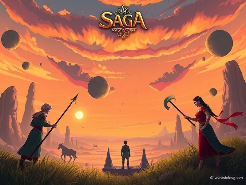Collage of characters and artwork from various SaGa series games throughout history.