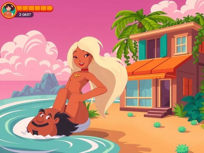 Debbie character scene in Summertime Saga - kitchen conversation