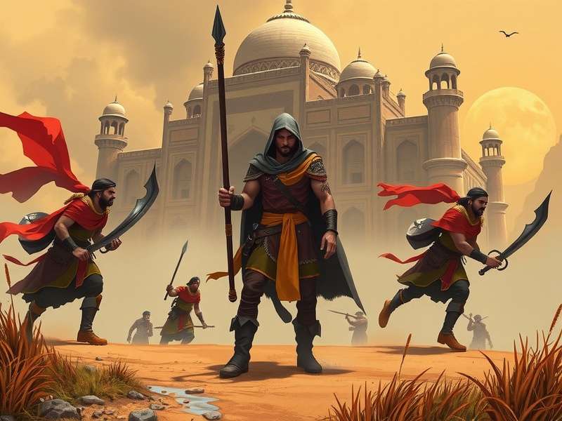 Collage of popular Saga RPG game characters and Indian gamers playing on mobile