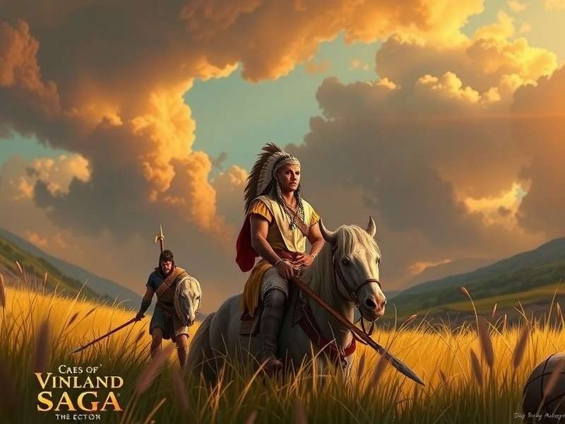 Vinland Saga English dub key visual featuring Thorfinn and Askeladd