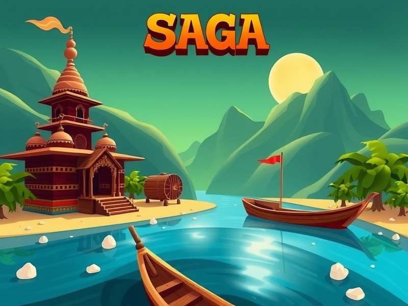 A person playing Saga puzzle game on mobile