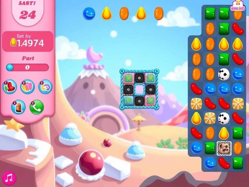 Candy Crush Saga gameplay screenshot showing advanced strategies