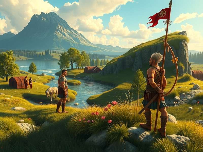 Vinland Saga Trailer Poster showing vikings and epic landscapes