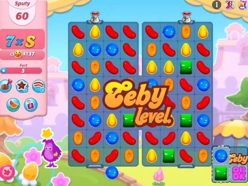 Screenshot of a Candy Crush Saga Level Editor interface showing candy placement tools