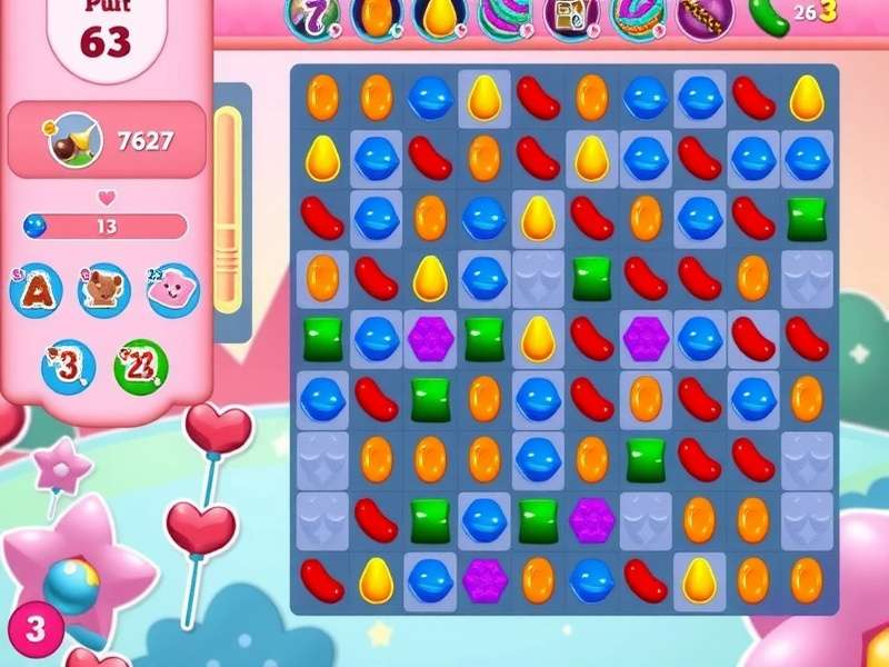 Candy Crush Saga gameplay on a PC and mobile screen