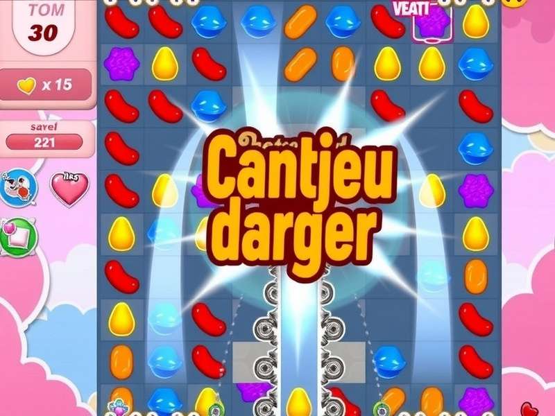 Candy Crush Saga vibrant gameplay screenshot showing candies and boosters