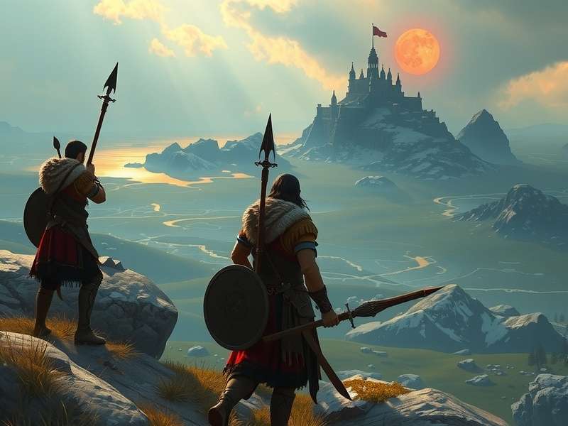 Askeladd from Vinland Saga standing with a sword, looking calculating