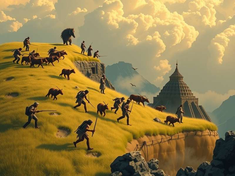 Saga Game Epic Banner showing heroes in fantasy landscape