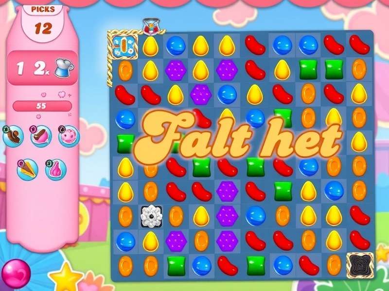 Candy Crush Saga gameplay screenshot showing colorful candies and special combos