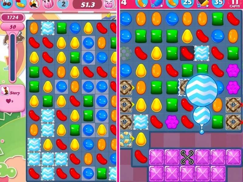 Candy Crush Saga vs Candy Crush Soda Saga gameplay comparison