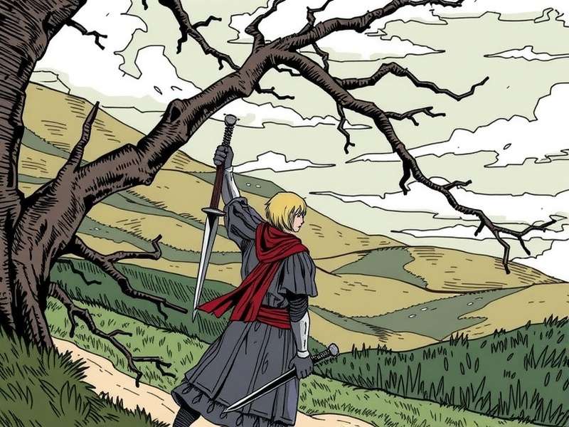 Detailed Vinland Saga manga panel showcasing Thorfinn's expression