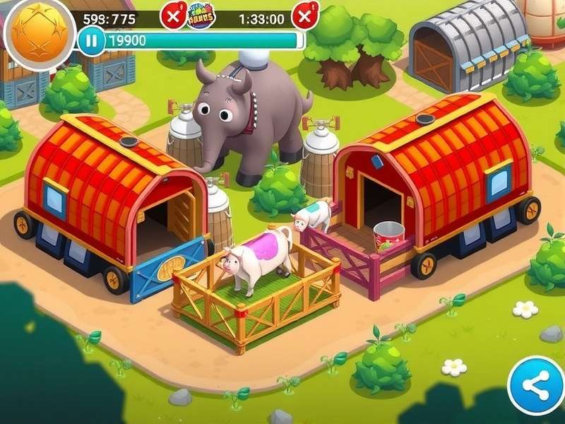 Farm Heroes Saga gameplay screenshot showing colorful cropsies on a game board