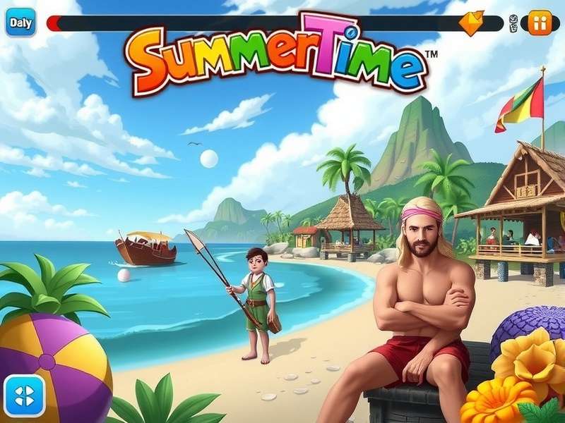 Summertime Saga gameplay screenshot showing character interactions and mini-games