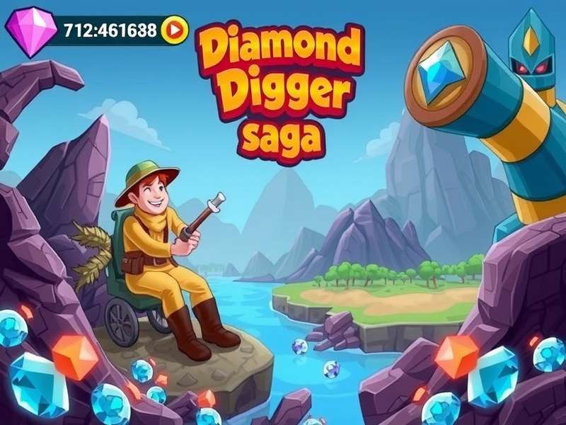 Diamond Digger Saga power-ups and boosters display