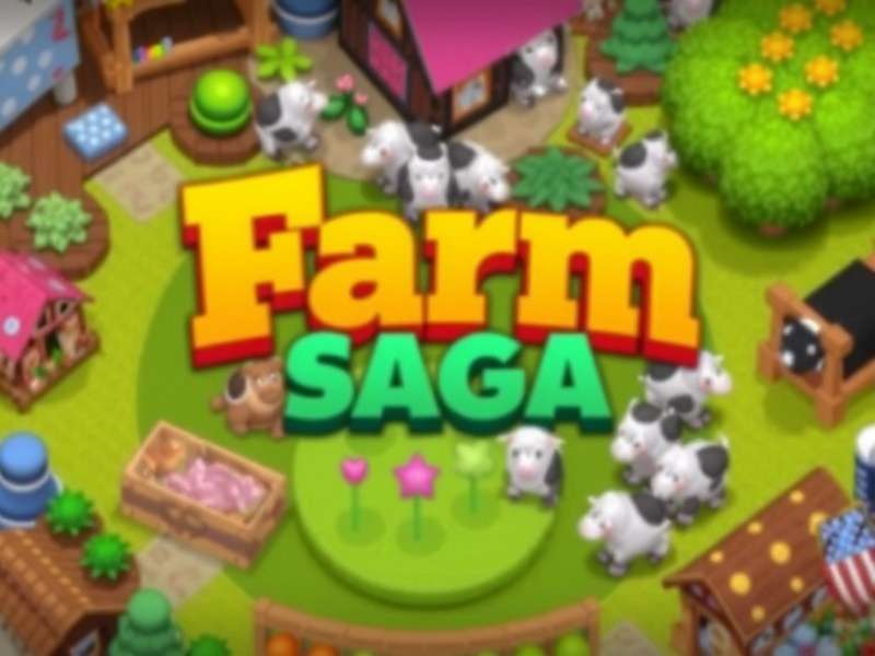 Farm Saga Game gameplay screenshot showing farming activities