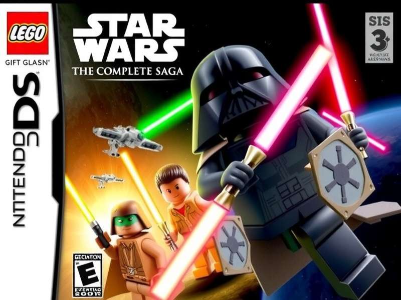 Lego Star Wars The Complete Saga DS gameplay screenshot showing characters and levels