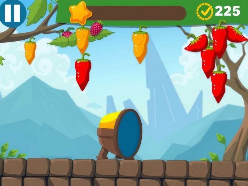 Vibrant gameplay screenshot of Pepper Saga Game showing character selection and spice market