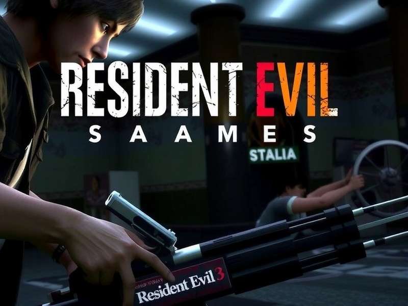 Collage of Resident Evil Saga Games from 1996 to present