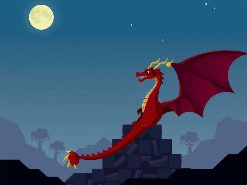 Epic battle scene from Dragon Saga Game showing a warrior fighting a dragon