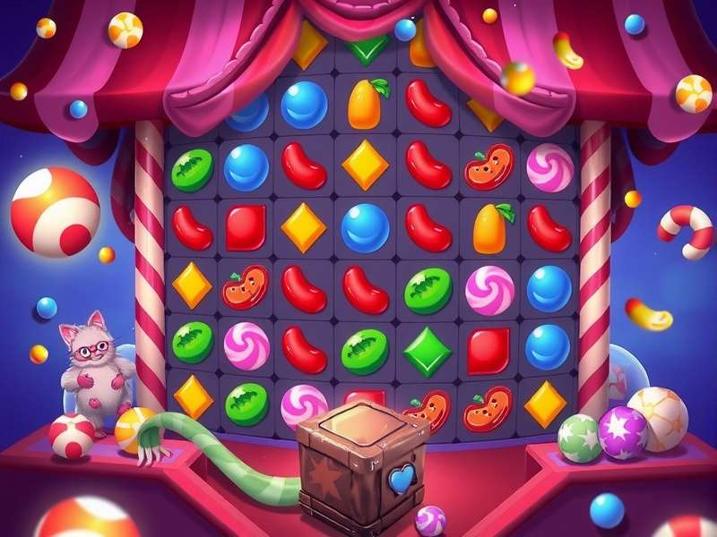 Advanced candy combination strategies showing color bomb + wrapped candy explosion
