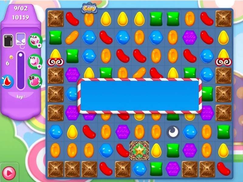 Candy Crush Saga Level Failed - illustration showing a stuck player with boosters and candies