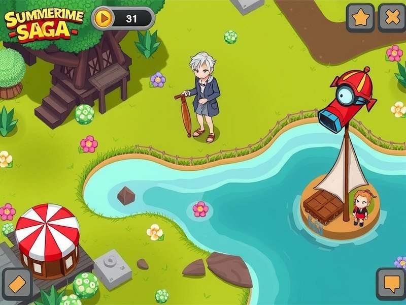 Summertime Saga style games collage with vibrant characters and story scenes