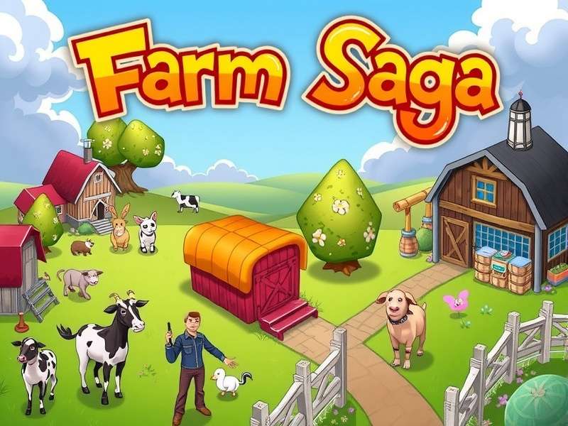 Farm Saga Games free download banner with farming theme