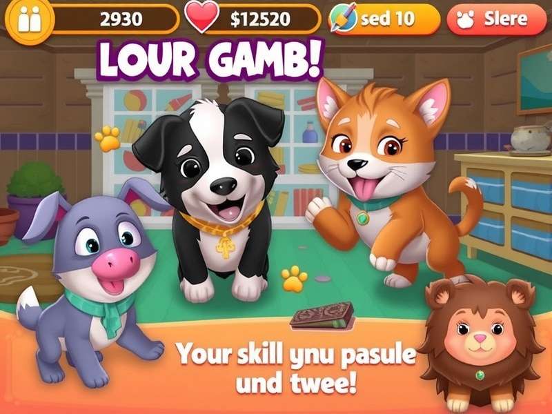 Pet Rescue Saga King Games gameplay screenshot showing colourful blocks and rescued pets