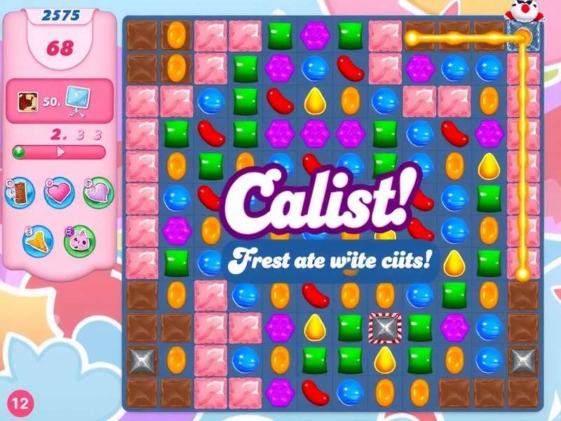 Candy Crush Saga Free Game – colourful candies and boosters on a game board
