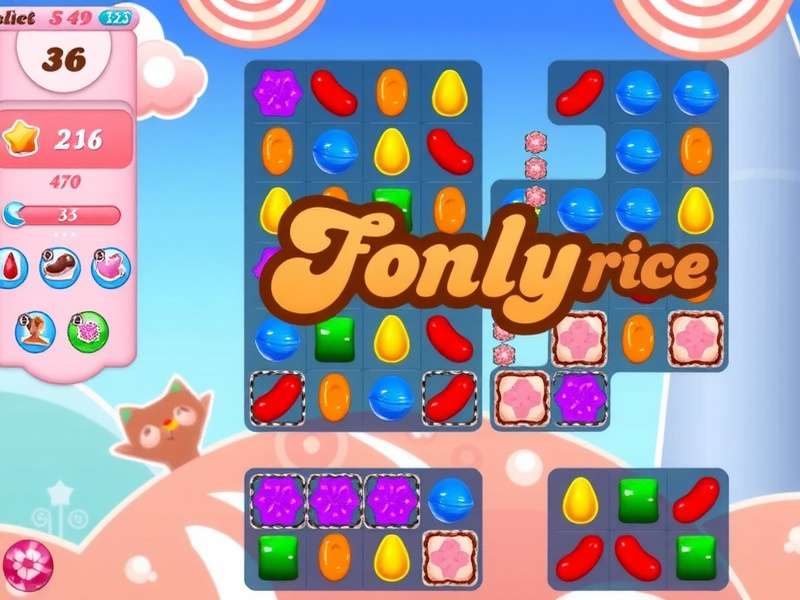 Candy Crush Saga Free gameplay with colorful candies and boosters
