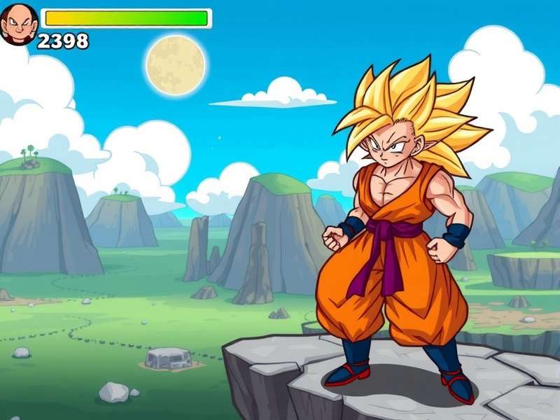 Game Dragon Ball Sagas – epic battle scene featuring Goku and Vegeta in a dramatic showdown