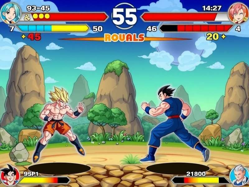 Dbz Sagas Game – Dragon Ball Z epic battle scene with Goku and Vegeta